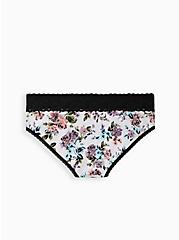 Plus Size Wide Lace Hipster Panty - Floral White, PINKY SWEAR FLORAL: WHITE, alternate