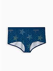 Boyshort Panty - Cotton Stars Blue, GLOW STAR CLUSTERS, hi-res