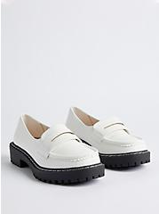 Chunky Lug Loafer - Faux Leather White (WW), IVORY, hi-res