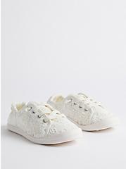 Riley Sneaker - White Crochet (WW), IVORY, hi-res