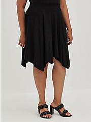 Handerchief Mini Skirt - Super Soft Black, DEEP BLACK, alternate