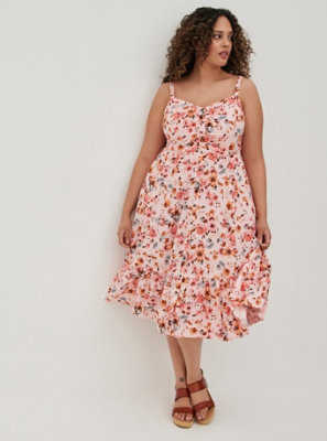 torrid pink floral dress