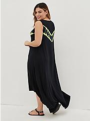 Hi-Lo Maxi Dress - Super Soft Tie-Dye Neon Black, TIE DYE-BLACK, alternate