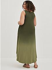 Plus Size Hi-Lo Maxi Dress - Super Soft Dip Dye Olive & Black, DIP DYE, alternate