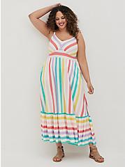 Plus Size Tiered Maxi Dress - Super Soft Stripe Multi, STRIPE - MULTI, alternate