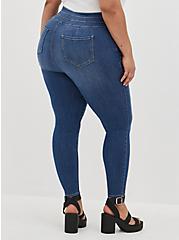 Plus Size Triple Waistband Skinny Jean - Premium Stretch Medium Wash, UPSTATE, alternate