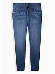Triple Waistband Skinny Jean - Premium Stretch Medium Wash, UPSTATE, hi-res