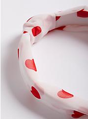 Plus Size Headband - Heart Print Knot, , alternate