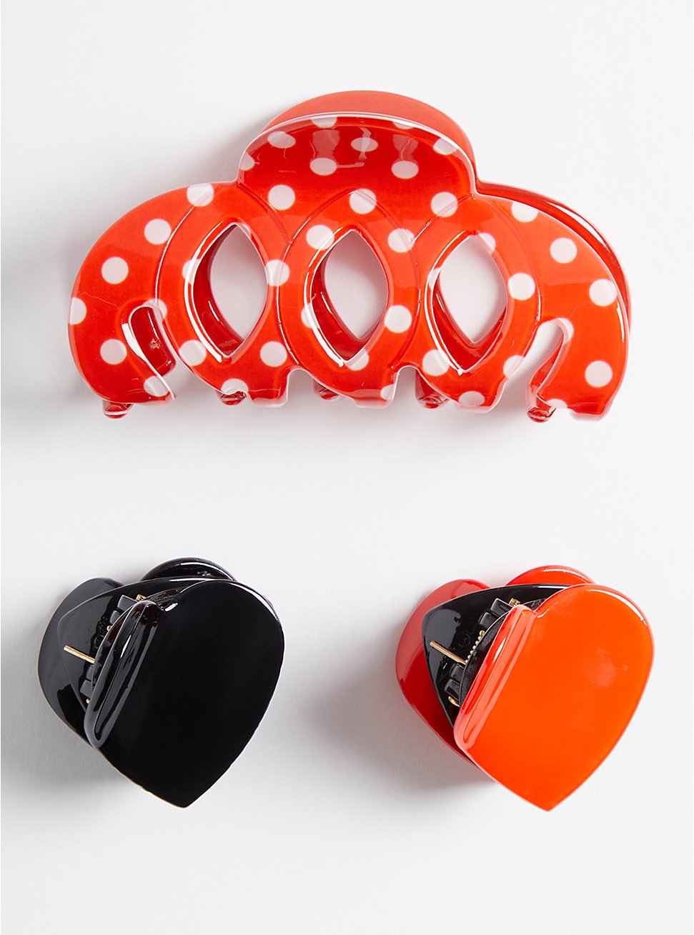 Plus Size Clips - Heart Red And Black, , hi-res
