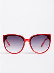 Cateye Sunglasses - Smoke Lens Red, , hi-res