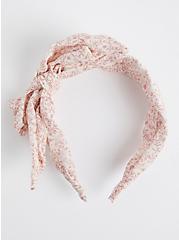 Plus Size Headband - Floral Bow Pink, , hi-res