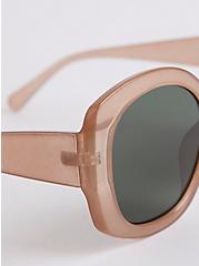 Oversize Square Sunglasses - Blush with Smoke Lens, , alternate