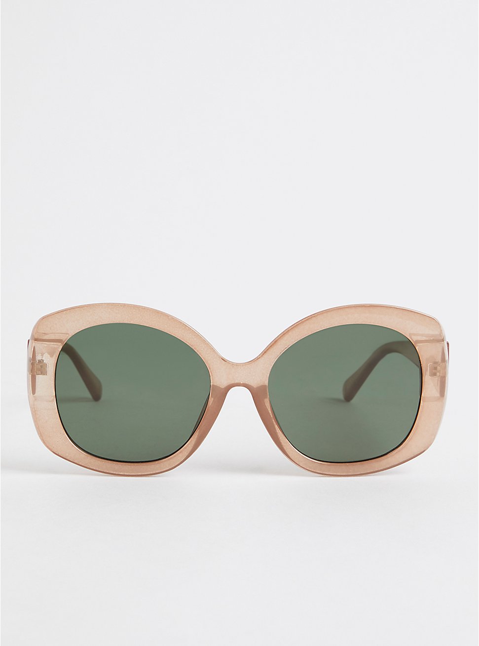 Oversize Square Sunglasses - Blush with Smoke Lens, , hi-res