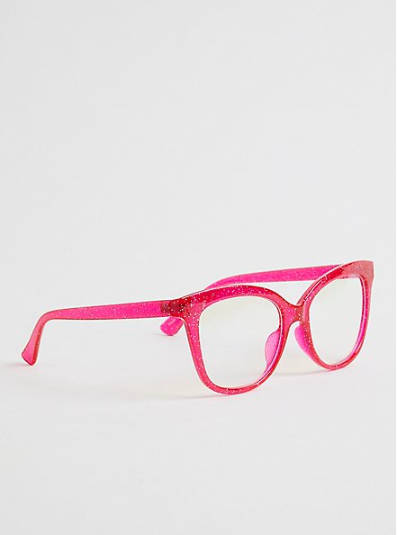 Cat Eye Bluelight Glasses - Hot Pink, , alternate