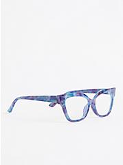 Plus Size Blue Light Glasses - Multi Blue, , alternate