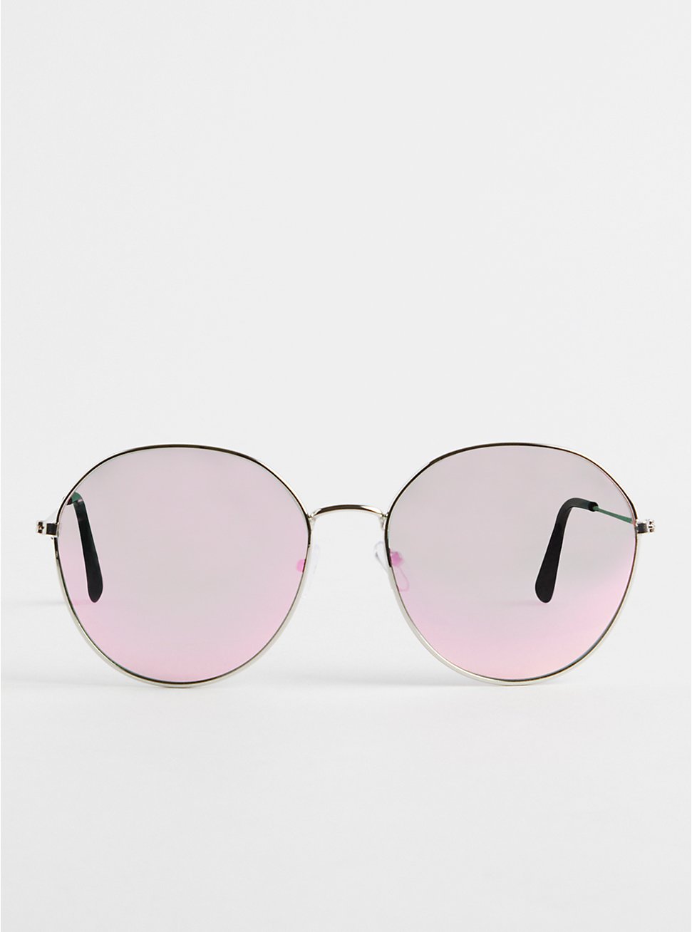 Plus Size Round Aviator with Reflective Lens, , hi-res