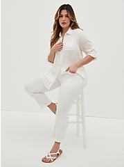 Lizzie Button-Up Shirt - Gauze White, CLOUD DANCER, alternate
