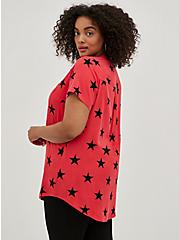 Plus Size Harper Pullover Tunic - Twill Stars Red, STARS-BLACK, alternate