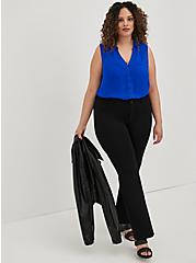 Madison Georgette Button-Up Sleeveless Shirt, ELECTRIC BLUE, alternate