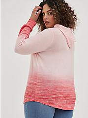 Lace Inset Hoodie - Super Soft Plush Dip Dye Rose, OTHER PRINTS, alternate