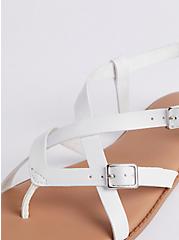 Gladiator Sandal - Faux Leather White (WW), WHITE, alternate