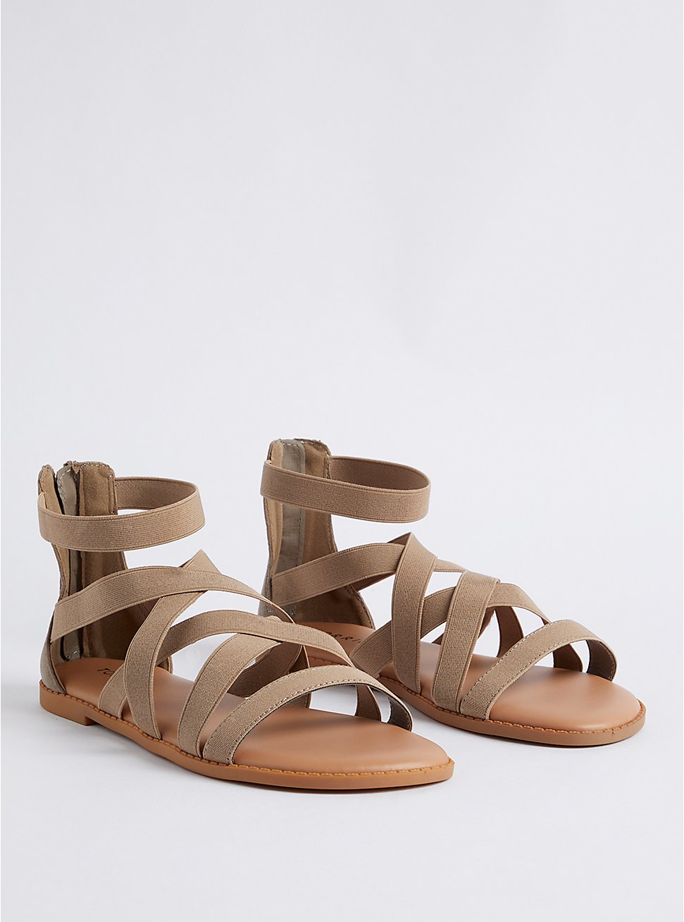 Gladiator Sandal - Stretch Strap Taupe (WW), TAUPE, hi-res