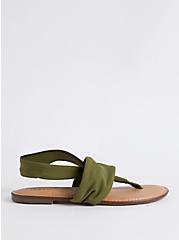 Plus Size T-Strap Sandal - Stretch Olive (WW), OLIVE, alternate