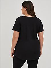 Plus Size Girlfriend Tee - Signature Jersey Seriously? Black, DEEP BLACK, alternate