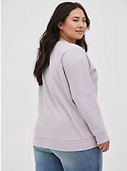 Drop Shoulder Sweatshirt - Super Soft Fleece Mandala Purple, ELDERBERRY, alternate