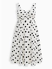Sweetheart Fit & Flare Dress - Poplin Dot Black & White, POLKA DOT, hi-res