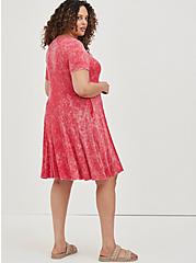 Trapeze Mini Dress - Super Soft Red Wash, VIVA MAGENTA, alternate