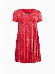 Trapeze Mini Dress - Super Soft Red Wash, VIVA MAGENTA, hi-res