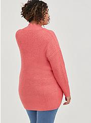 Plus Size Chunky Cocoon Cardigan - Coral, CORAL, alternate