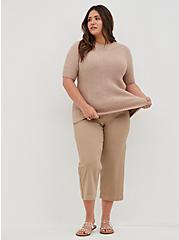Chunky Drop Shoulder Pullover - Light Taupe, LIGHT TAUPE, alternate