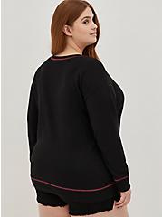 Plus Size Drop Shoulder Sweatshirt - Super Soft Fleece Perfect Black, DEEP BLACK, alternate