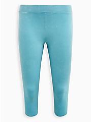 Plus Size Capri Premium Legging - Mineral Wash Blue, MULTI, hi-res