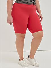 Plus Size Bike Short - Berry Red, RED, alternate