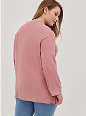 Drape Kimono - Textured Stretch Rayon Pink, DUSTY ROSE, alternate