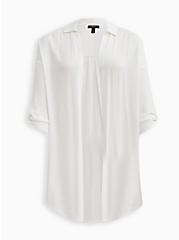 Shirt Kimono - Crinkle Gauze White, WHITE, hi-res