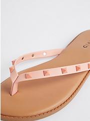 Studded Flip Flop - Faux Leather Coral (WW), CORAL, alternate