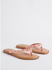 Studded Flip Flop - Faux Leather Coral (WW), CORAL, hi-res