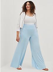 Plus Size High-Rise Pull-On Pant - Super Soft Aqua Blue, BLUE, hi-res