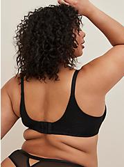 Plus Size Simply Spacer T-Shirt Lightly Lined Lace 360° Back Smoothing™ Bra, RICH BLACK, alternate