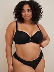 Plus Size Simply Spacer T-Shirt Lightly Lined Lace 360° Back Smoothing™ Bra, RICH BLACK, hi-res