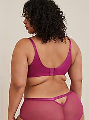 Plus Size Simply Spacer T-Shirt Bra - Leopard Fuchsia with 360° Back Smoothing™ , BOYSENBERRY, alternate