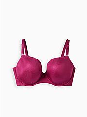 Plus Size Simply Spacer T-Shirt Bra - Leopard Fuchsia with 360° Back Smoothing™ , BOYSENBERRY, hi-res