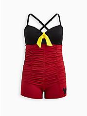 Tie Front Romper - Disney Mickey Mouse, RED BLACK, hi-res