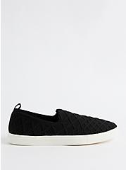 Stretch Knit Slip-On Sneaker (WW), BLACK, alternate