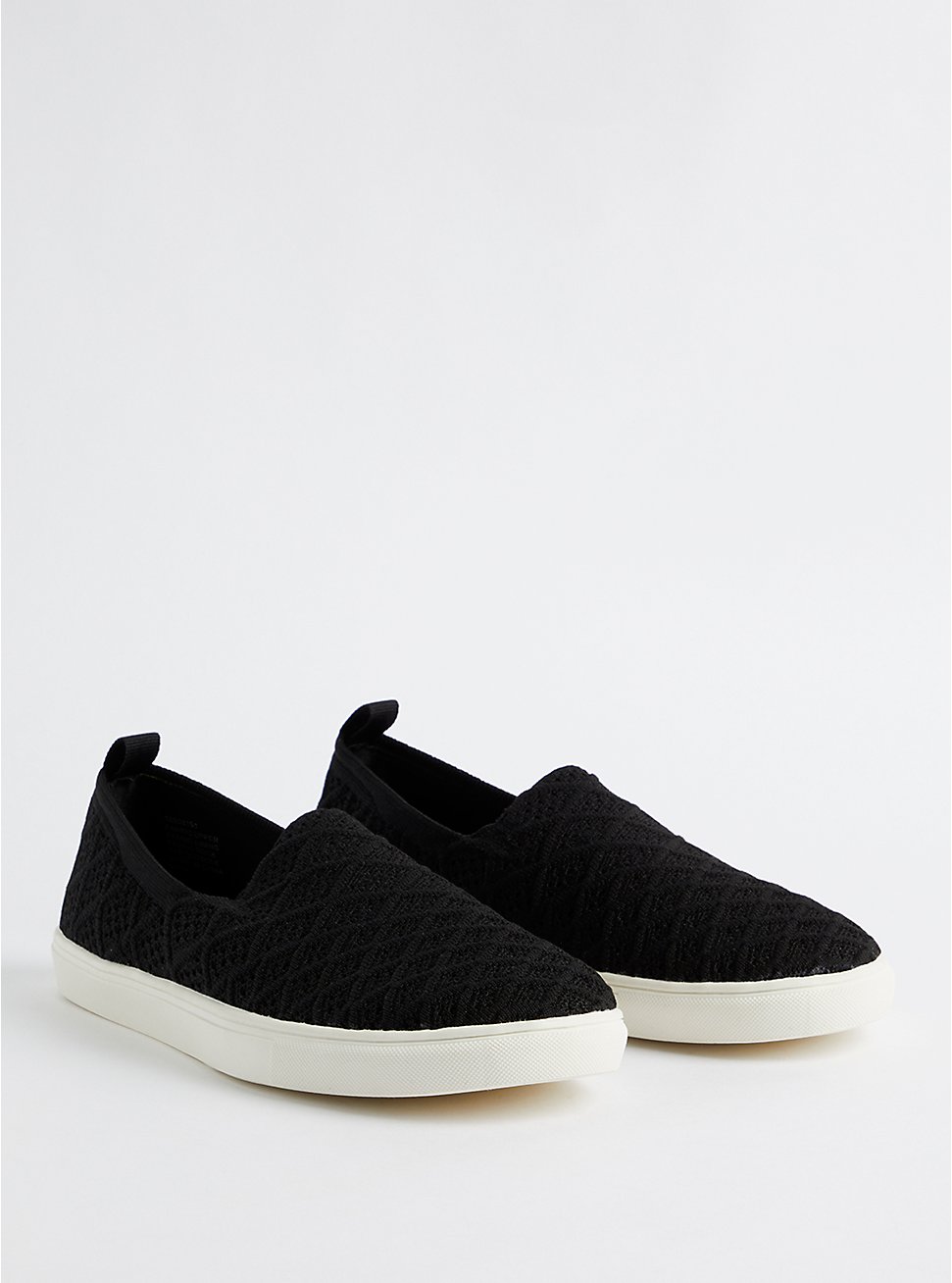 Plus Size Sneaker - Stretch Knit Black (WW), BLACK, hi-res