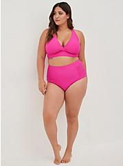 Plus Size Triangle Swim Top - Bright Pink, PINK GLO, alternate